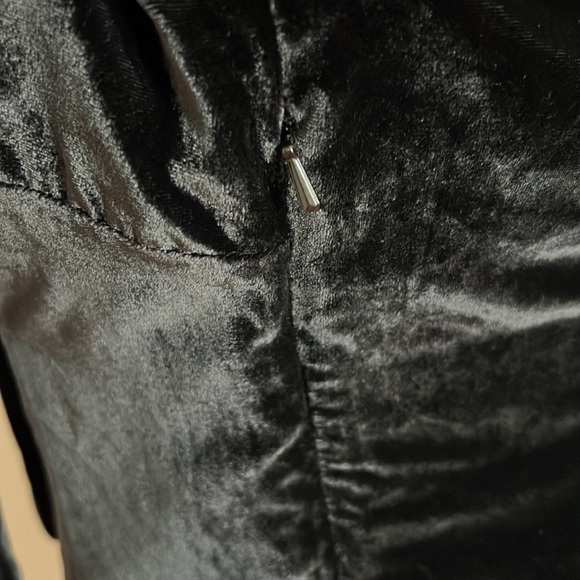 Banana Republic Black Velvet Sheath Dress with Tie Neck - Picture 7 of 9